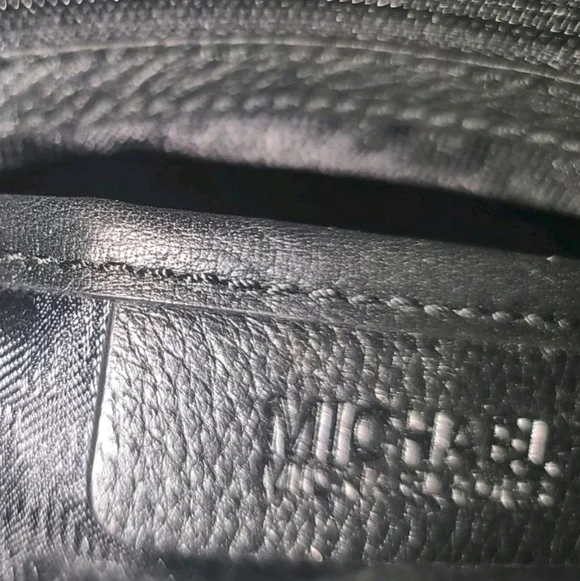 Michael Kors Black Leather Leopard Haircalf Satchel with Long Crossbody Strap - Picture 14 of 16